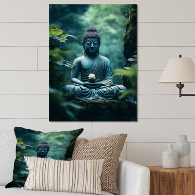 Teal Buddhism Buddhas Serenity I - Buddhism Metal Wall Art Prints -  Ivy Bronx, E266FB809FC546FDAEE9AEBC09DF7DE9