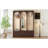 Farmhouse Wooden Style Hall Tree with Arched Design, Elegant Entryway Bench with Retro Hooks, Rustic Coat Rack & Shoe Organizer with Drawers for Mudroom, Living Room-129768509