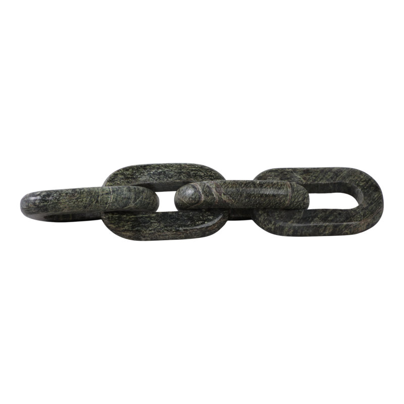 Sagebrook Home 14X3" 4-Link Marble Chain, Green