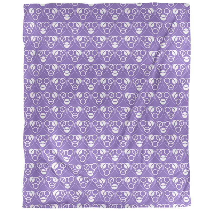 Housse de couette simple Circles Waves, Housse de couette simple TG, Mauve clair, Microfibre