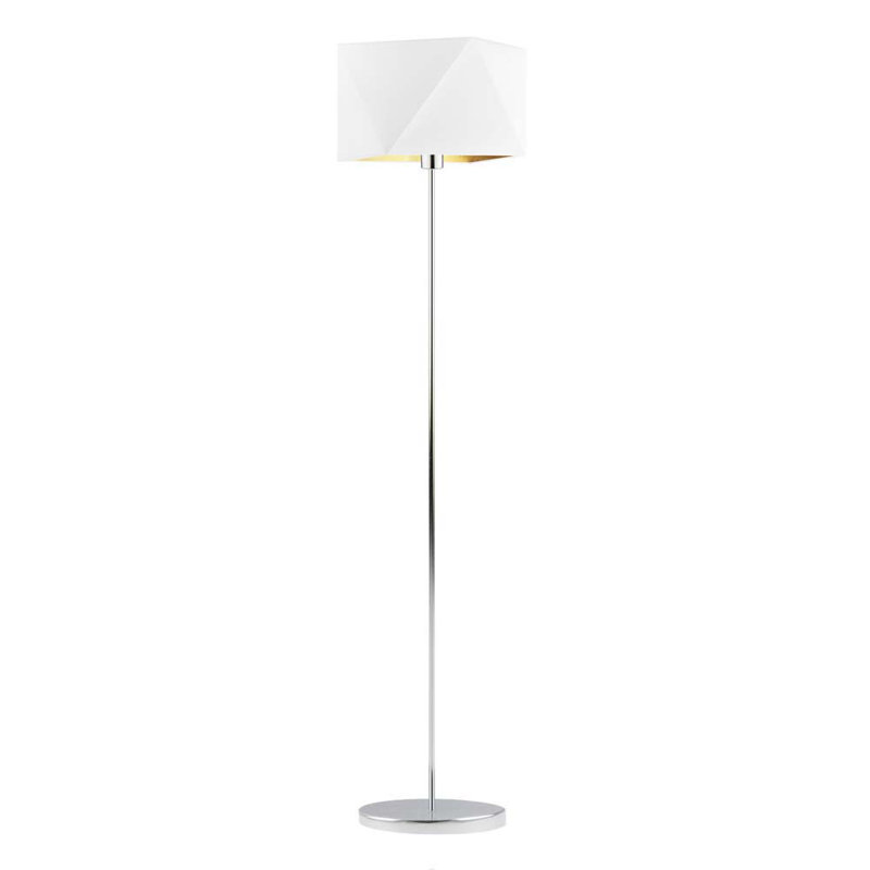 Fitzgibbon 160cm Traditional Floor Lamp, Silver, White