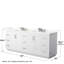 Ensemble de meuble-lavabo double autoportant 84 po avec plateau en quartz Miranda-98169315-98185901-98185903