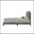 Gray Fabric Queen Bed