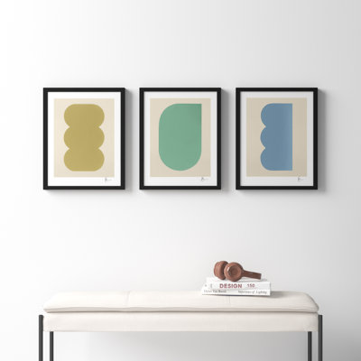 Trou de serrure 4-6. Ensemble de 3 pièces par Lee Lessem - Ensemble de 3 cadres de peinture