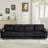 4-Seater Modular Corduroy Sectional Sofa with Hidden Storage & Removable Ottoman – Plush, Comfortable Living Room Seating for Family, Apartment, or Open-Plan Spaces-584397096