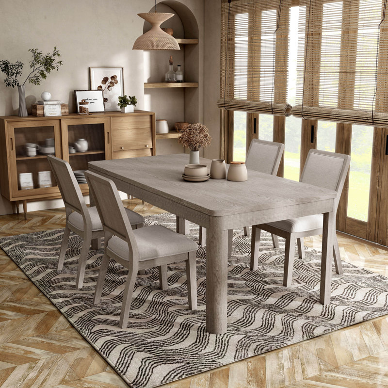 Otisha Dining Table Set, 5 Pieces: Table, 4 Chairs