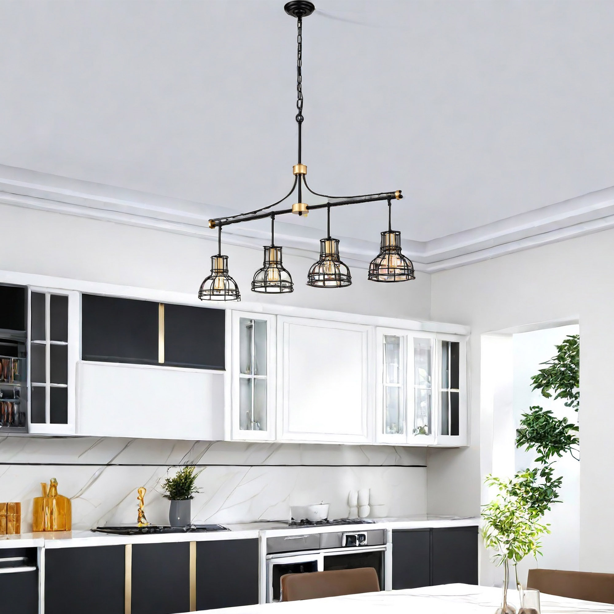 Trent Austin Design® Midcentury Modern 4light Kitchen Island Pendant