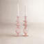 Bougeoir tourbillon rose, rose, ensemble de 2
