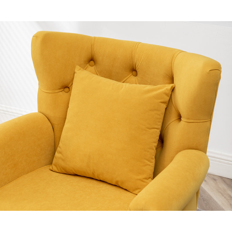 Fauteuil à oreilles Eddy, Jaune