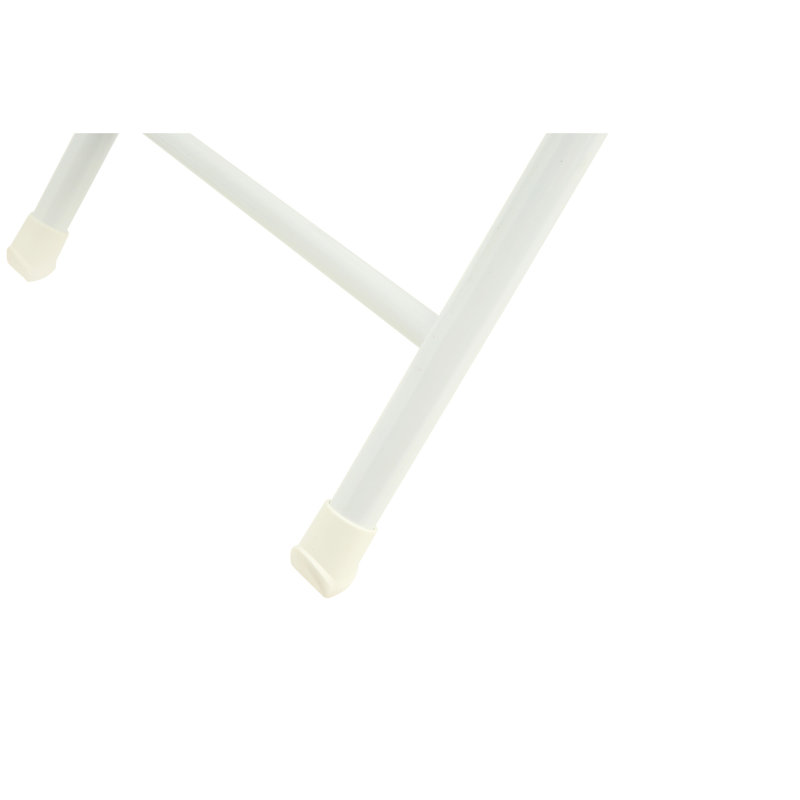 4 chaises pliantes blanches en acier inoxydable, capacité de 800 lb, empilables, imperméables, conçues avec deux charnières, contreventement triple, facile à utiliser sur la terrasse, toutes saisons, capacité de protection des pieds en caoutchouc