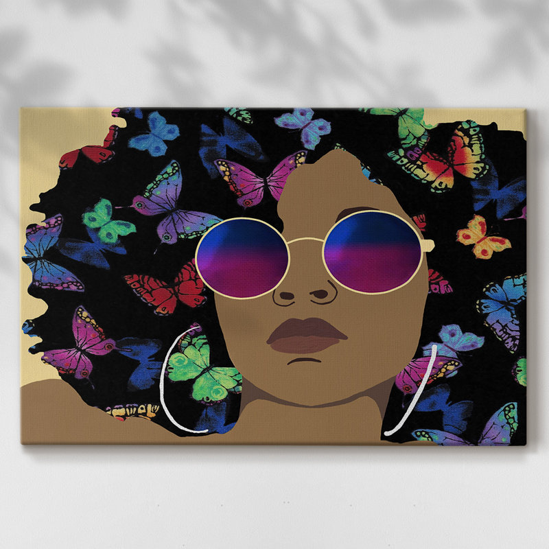 Butterfly Diva I-Gallery Wrapped Canvas, 18" H x 27" W