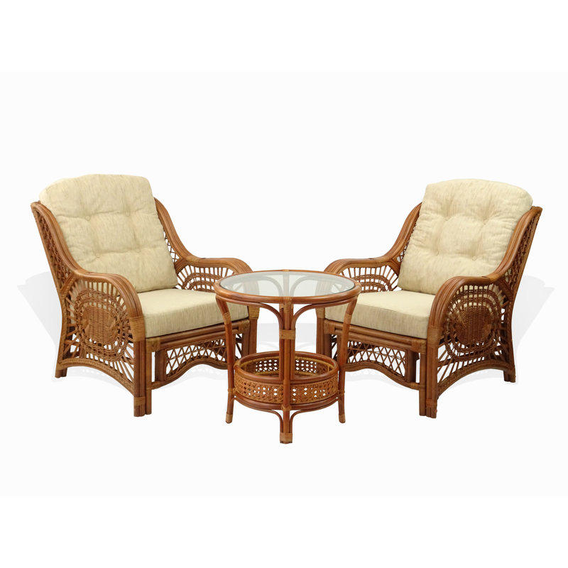 Aimie 3 - Piece Living Room Set, Cream
