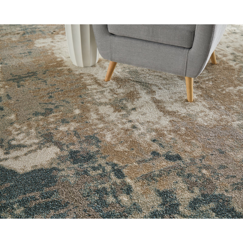 Richmond Modern Abstract Gray Area Rug, Runner 2'6" x 7'3"