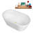 51" Streamline Soaking Freestanding Tub and Tray With Internal Drain-101686219