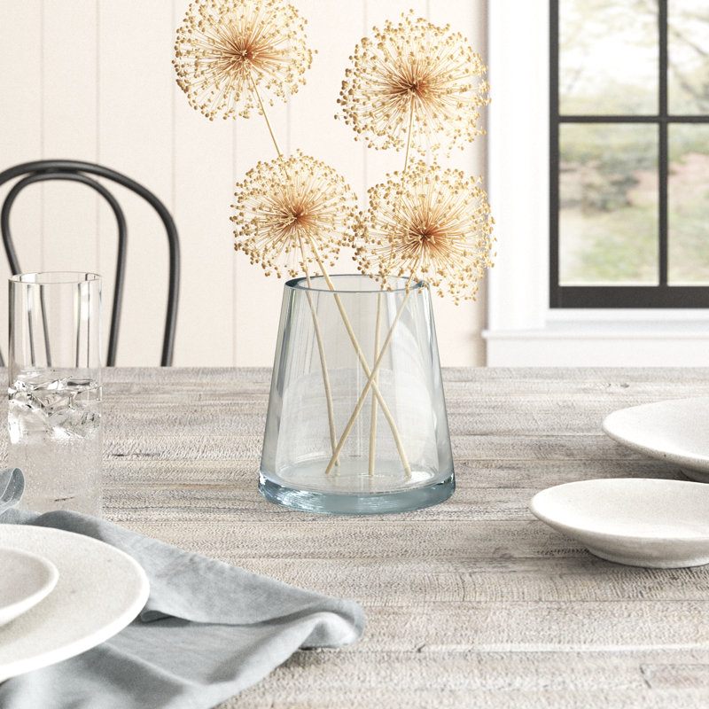 Eske Handmade Glass Table Vase, 6" H x 5.7" W x 5.7" D