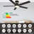 52'' Smart Ceiling Fan With Remote, Light Kit Included, Works With Google Assistant, Amazon Alexa, And Siri Shortcuts.-86594199
