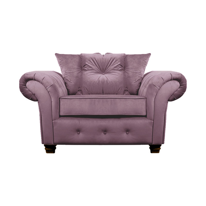 Lila 2 Seater Velvet Loveseat, Lavender