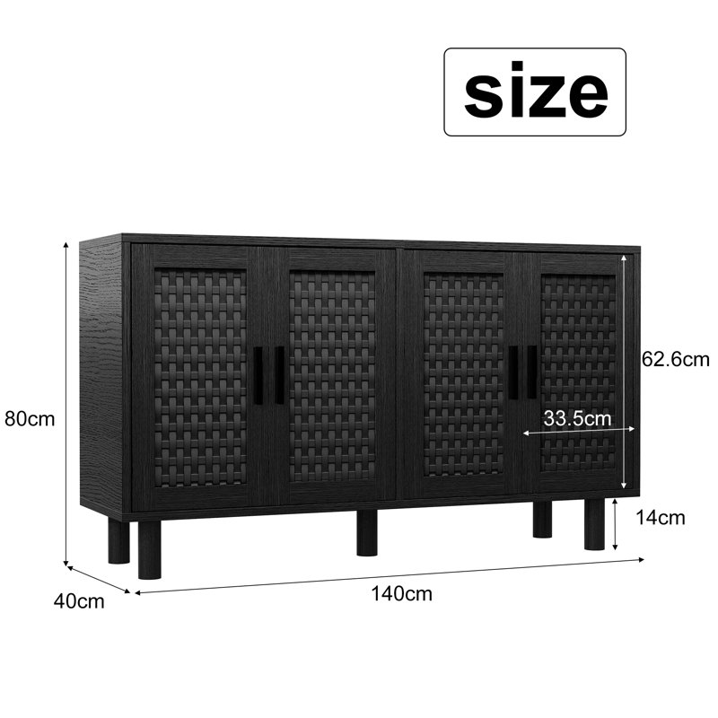 Rectangle Accent Chest, 140, Black