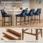 Upholstered Counter Stool with Solid Wood Frame-499152328