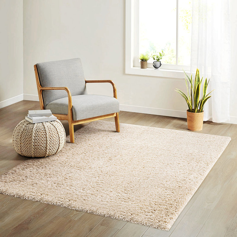 Tapis à poils longs en polyester ultra doux, Rectangle 3 pi 11 po x 5 pi 11 po