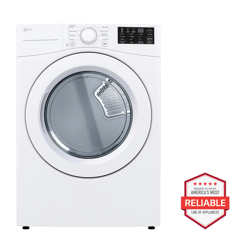 7.4 cu. ft. Vented Stackable Electric Dryer with Sensor Dry Technology, White