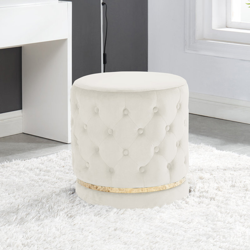 Tabouret de coiffeuse Crofton, Ivoire