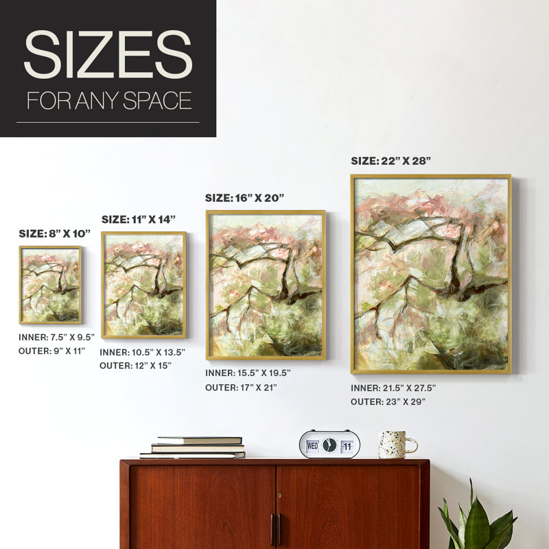 «Spring Diptych I», reproduction encadrée - bois massif, H 14 po x l 11 po