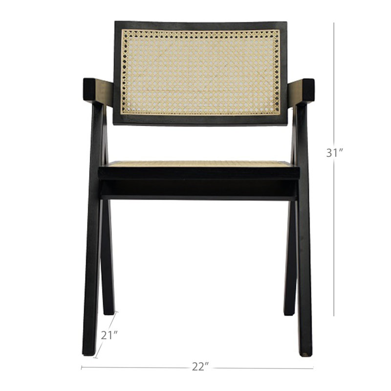 Cavaco Ash Dining Chair, Black/Natural
