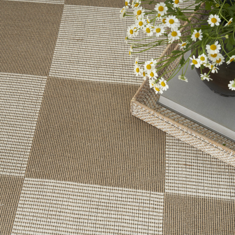Bhavani Washable Checkered Rug, Rectangle 5'3" x 7'3"