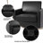 Modern Upholstered Black Faux Leather Square Swivel Armchair with Matel Base-1907945588