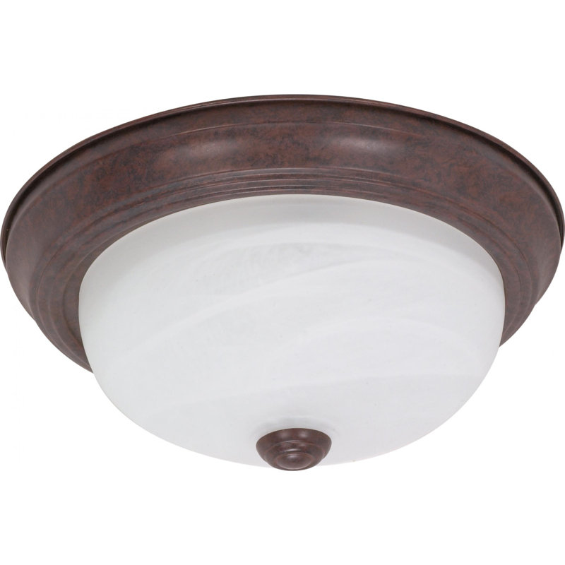 Simsbury Glass Flush Mount, 4.875" H x 11.375" W x 11.375" D / No