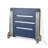 18 inch Silhouette SlimLine Folding Wall Mount Shower Bench Seat, Sea Collection, Navy Seat with Silver Frame