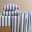 Ensemble de draps en percale de coton Lacost, literie rafraîchissante et respirante, drap-housse à poches profondes, bleu marine-112987729-132542923