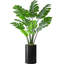 Arbre artificiel dans un pot de fleurs moderne, décoration d'arbre en soie artificielle Monstera (pot et arbre)-141567791-156323611