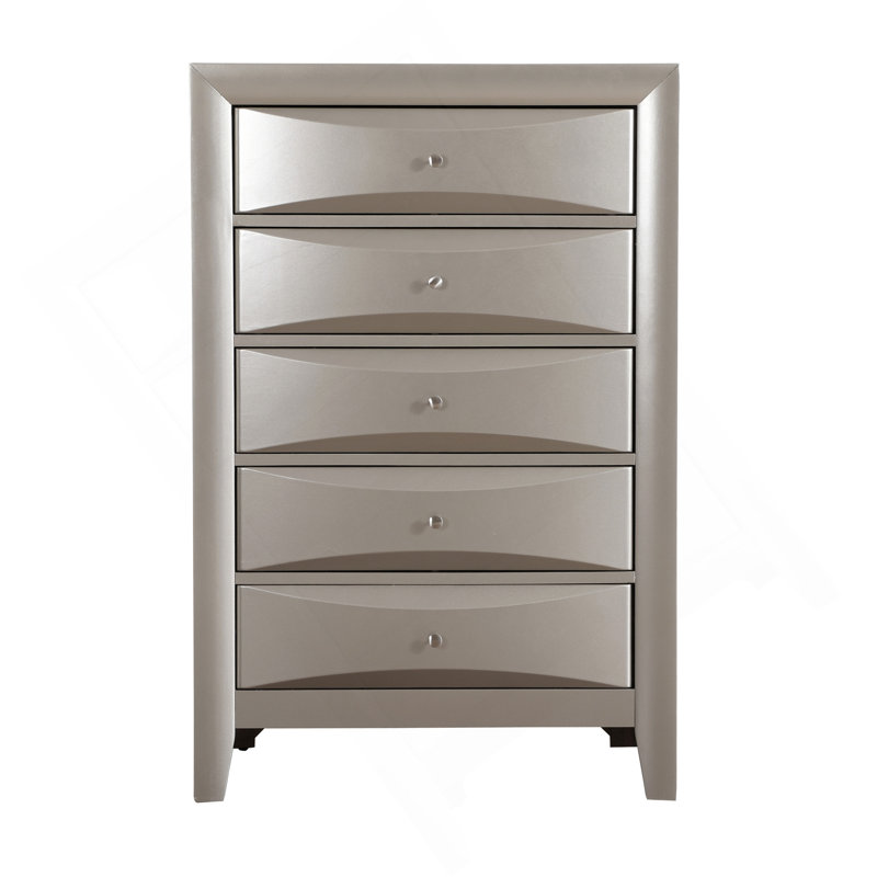 Commode, champagne argenté