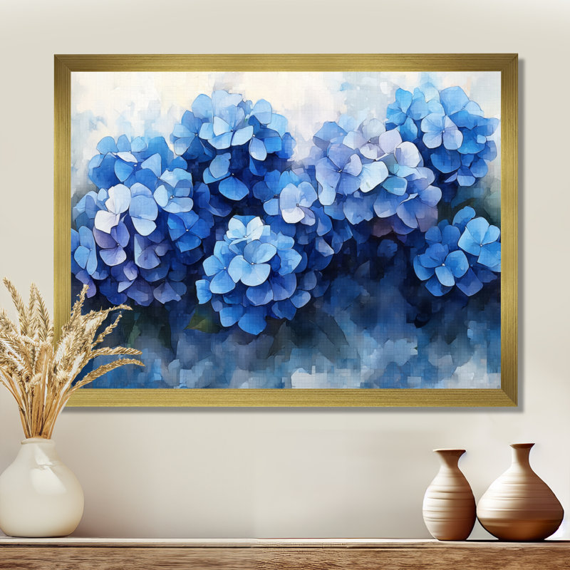 Jacquil - Floral Wall Art, Impression d'un seul cadre photo, H 16 po x l 32 po, Doré