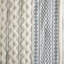 Édredon double / grand imprimé en coton - blanc / bleu marine avec 2 taies décoratives en chenille-128135050-128135053