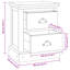 40cm W Solid Wood Bedside Table