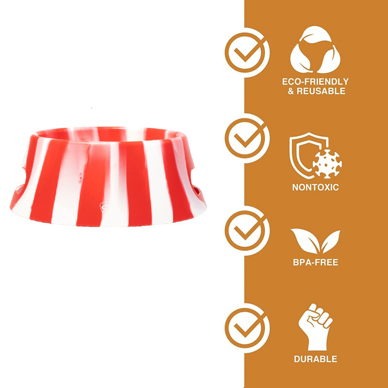 Silipint: bol pour chien en silicone Aqua-Fur: menthe poivrée - 18 oz pliable / pliable, léger, plat pour nourriture et eau, voyage pour animaux de compagnie