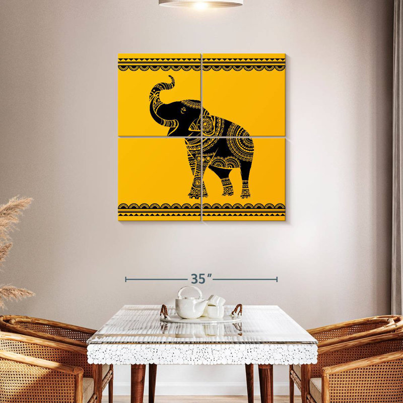 Brampt Ornate Elephant, 38" H x 38" W