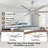 64 In 6 Blades Indoor Ceiling Fan Quiet DC Motor Reversible With Remote-1975536626-1975536624