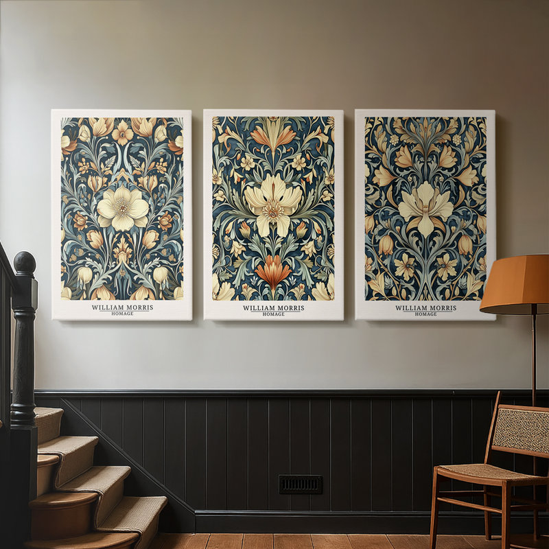 Série sur toile tendue sur mesure - 3 pièces, H 12 po x l 24 po