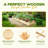 Wooden Raised Garden Planter Bed with divider - Natural- 96x24x10 inch - Upgrade