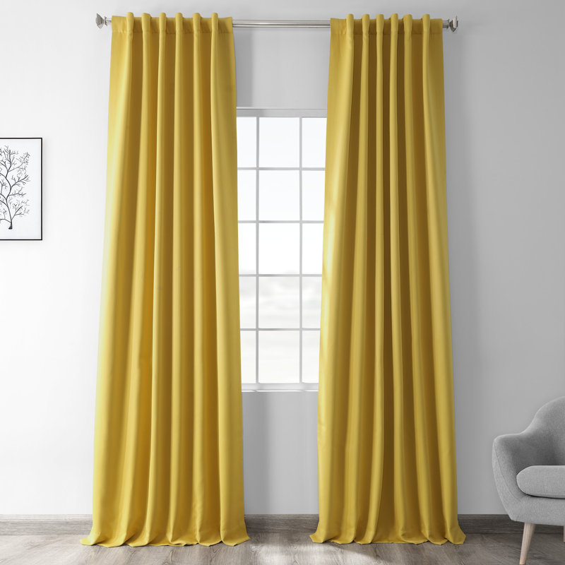 Betria 50" W Polyester Room Darkening Single Panel Curtain, 50" W x 120" L, Dark Mallard Green