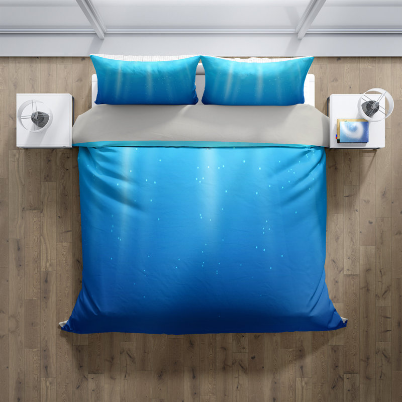 Polyester Ombre Duvet Cover, King Duvet Cover + 2 Shams