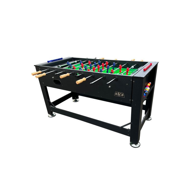 KICK Dyad 55" 2-in-1 Swivel Multi Game Table-Billiards & Foosball - Home & Game Room Entertainment, Black