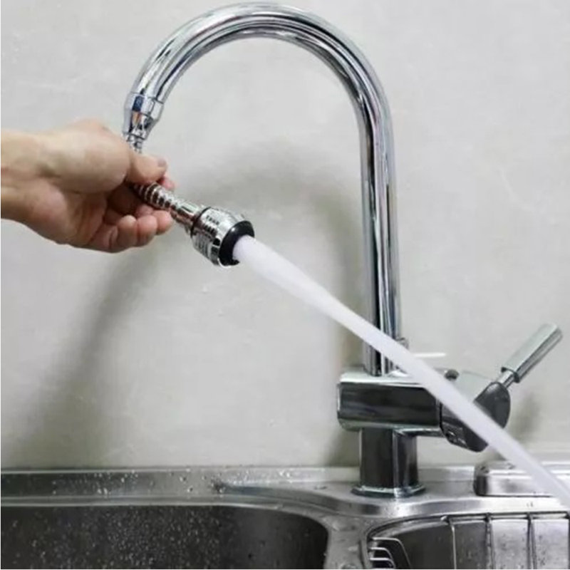 360° Swivel Tap Aerator Sink Mixer Extender Faucet Nozzle Dual Spray Kitchen