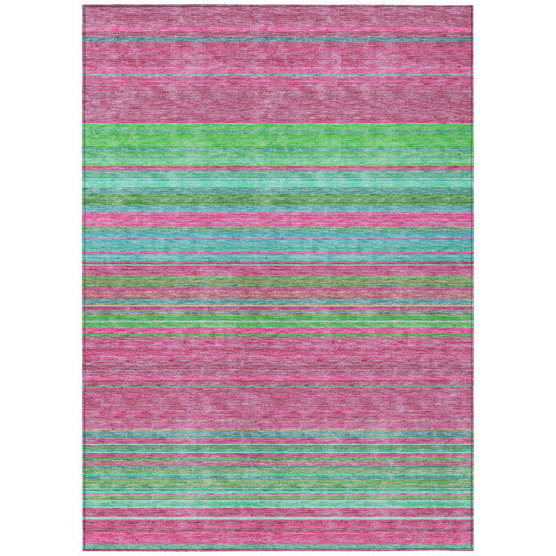 Tapis intérieur lavable rayé 3 pi x 5 pi