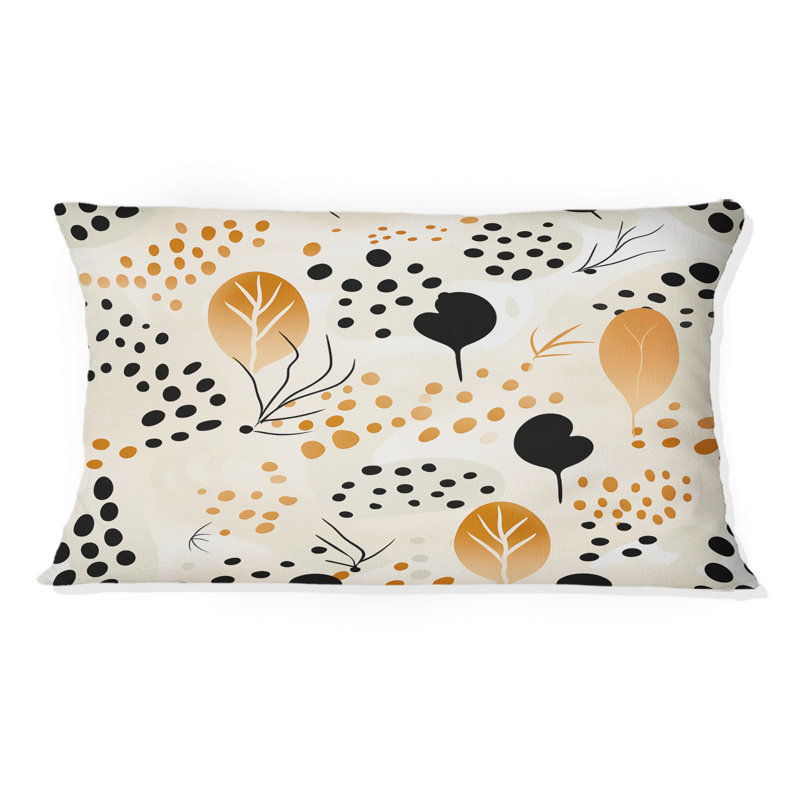 Coussin Beige et noir avec imprimé de guépard Simplicity I - Imprimé géométrique