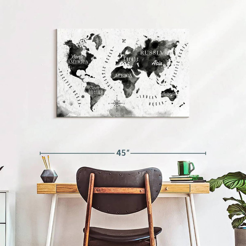 Aliaz Map, 24" H x 36" W